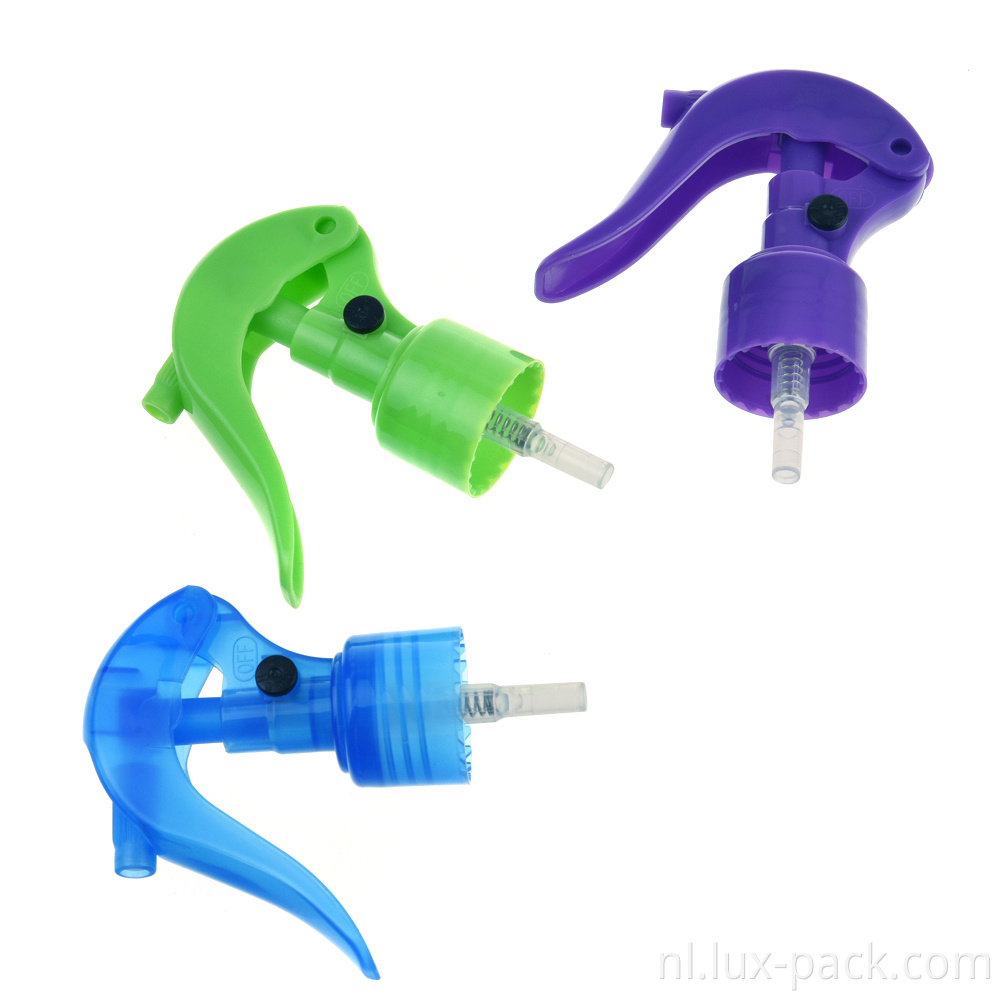 Handpomp groen plastic spuiter trigger tuin fles verschillende gekleurde trigger spuiter